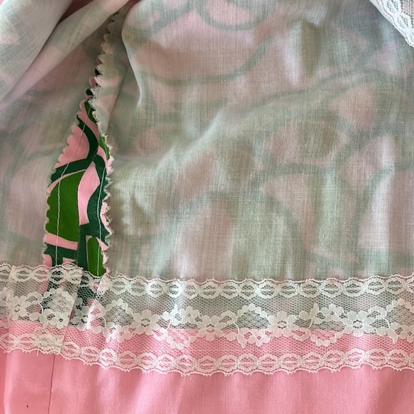 vintage 70s Vested Gentress frogs & shrooms shift dress - Picture 6 of 7